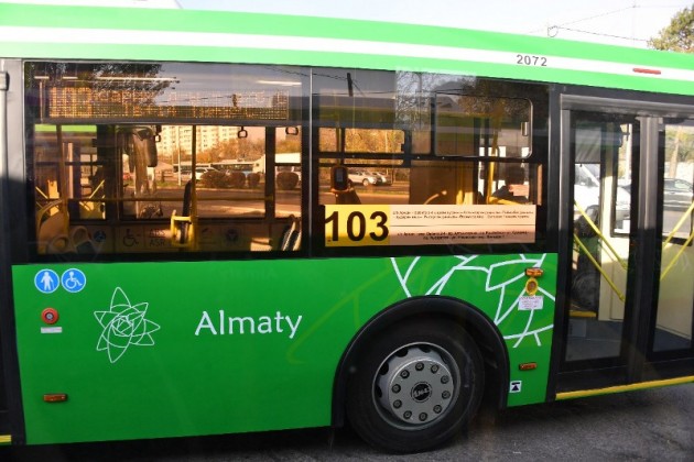 Новые автобусы вышли на маршрут в Алматы