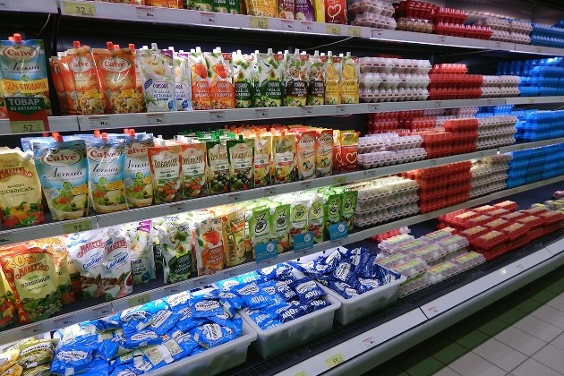 Продукцию 10 казахстанских производителей продают в супермаркетах России